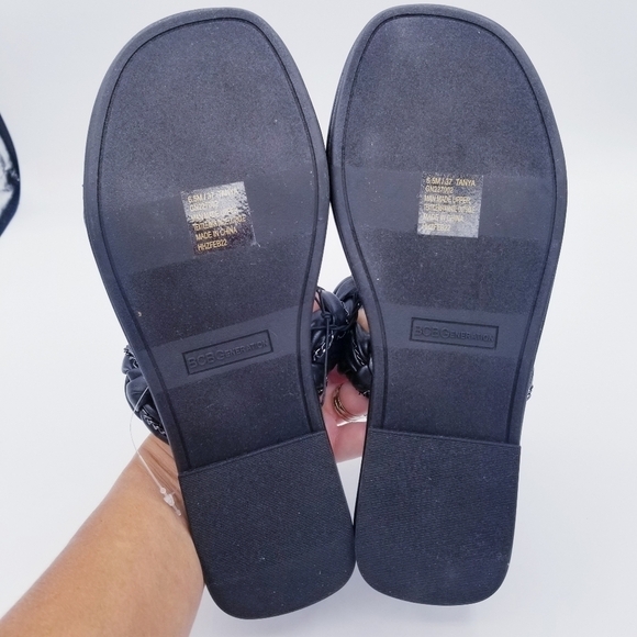 BCBGeneration Taneka Black Braided Sandals NWOT size 6.5 - Picture 11 of 12